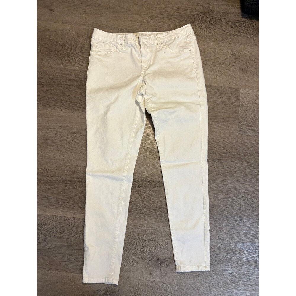 Mossimo mid rise denim legging white‎ EUC size 10